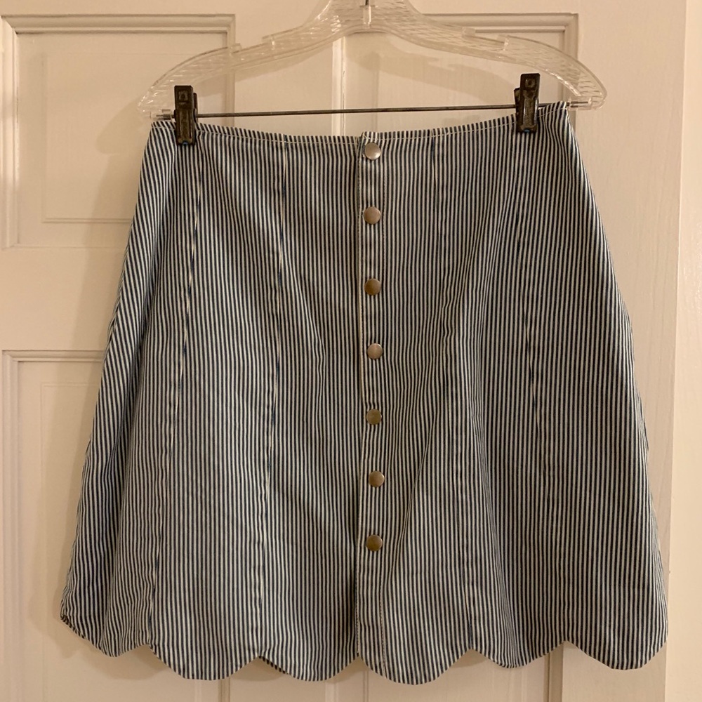 Blue pinstripe skirt from Francescas